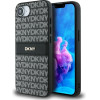 DKNY Case Repeat Texture Pattern With Tonal Stripe For Iphone 16e Black - (DKHCPSE4PRTHSLK)