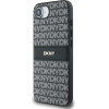 DKNY Case Repeat Texture Pattern With Tonal Stripe For Iphone 16e Black - (DKHCPSE4PRTHSLK)