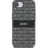 DKNY Case Repeat Texture Pattern With Tonal Stripe For Iphone 16e Black - (DKHCPSE4PRTHSLK)