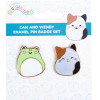 Fizz Squishmallows - Cam & Wendy Pin Badges x 2 Cdu (350122)