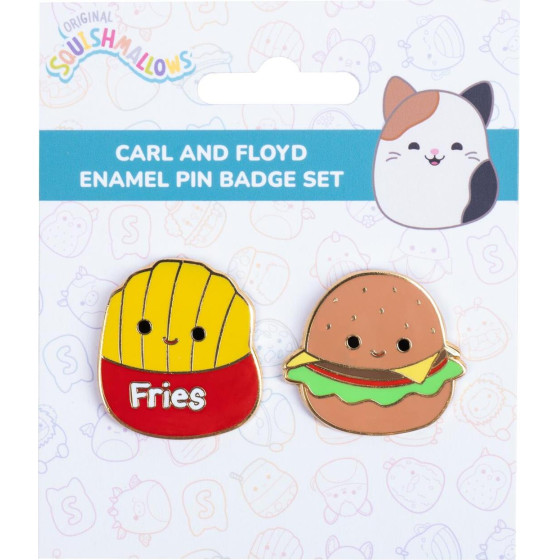 Fizz Squishmallows - Carl & Floyd Pin Badges x 2 Cdu (350154)