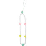 SBS Case Me Wrist Lanyard Beads For Smartphones Hearts - (TEBEADS224)