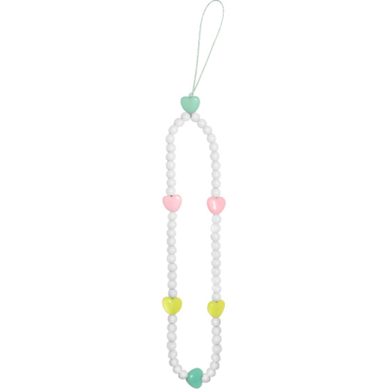 SBS Case Me Wrist Lanyard Beads For Smartphones Hearts - (TEBEADS224)