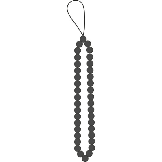 SBS Case Me Wrist Lanyard Jelly For Smartphones Black - (CMSILBEADSK)