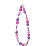 SBS Case Me Wrist Lanyard Smart Beads For Smartphones Purple Hearts - (TEBEADS3)