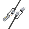 Hoco Cable All-in-One Type C / Lightning To Type C / Cigarette Lighter Pd 3A 60W U138 1,2 m grey