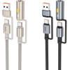 Hoco Cable All-in-One Usb A / Type C To Type C / Cigarette Lighter 3A 60W U138 1,2 m grey