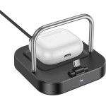 Hoco Desktop Charger 2in1 Type C + Wireless Charging 5W Pd Qc 3A 30W CQ16B black