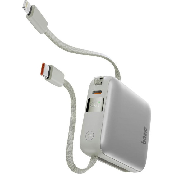ENERGEA Powerbank 3in1 Bazic Fusion Mini 10000mAh Cable USB-C/Lightning Grey - (FUS-MINI10K-PEB)