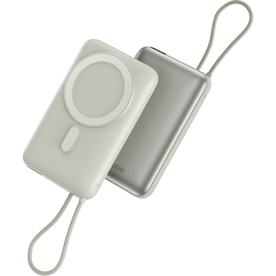 ENERGEA Powerbank Bazic Fusion Mag 10000mAh Magsafe Cable USB-C Grey - (FUS-MAG10K-PEB)