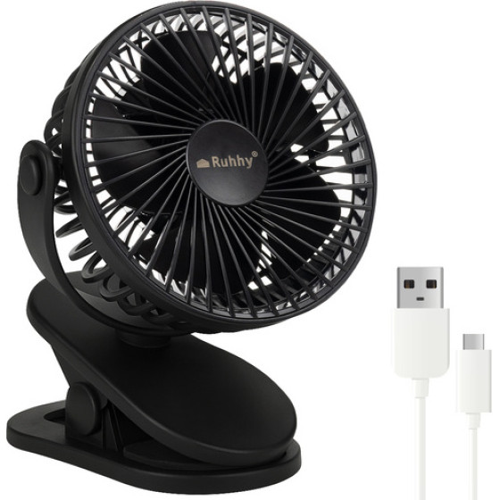 Ruhhy Black Cordless Fan 25567 - (18184-0)