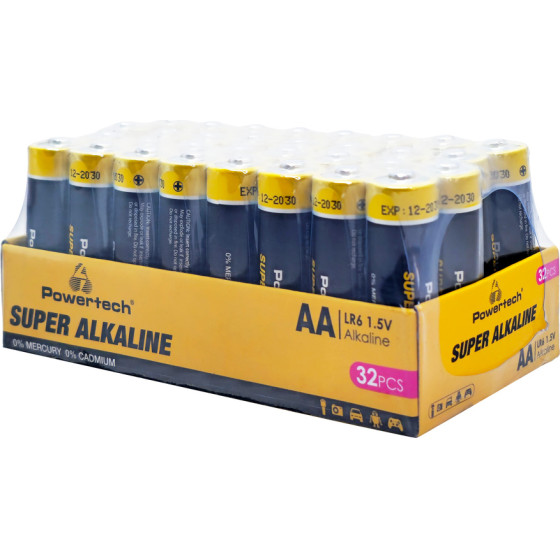 Powertech ��������� ��������� Super Alkaline AA, 1.5V, 32��� - (PT-1401)