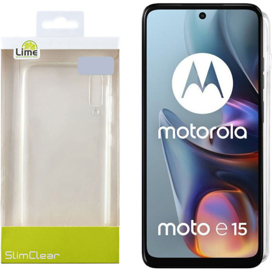 Lime Successories Lime ���� Motorola Moto E15 4G 6.67'' Slimclear Tpu Full Camera Protection �������