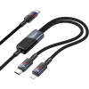 Hoco Cable 2in1 Type C To Type C + Lightning 5A 100W U139 1,2 m black