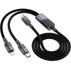 Hoco Cable 2in1 Type C To Type C + Lightning 5A 100W U139 1,2 m black