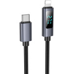 Hoco Cable Type C To Lightning With Display Pd 27W X112 1 m black