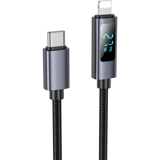 Hoco Cable Type C To Lightning With Display Pd 27W X112 1 m black