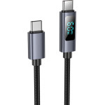 Hoco Cable Type C To Type C With Display 3A 60W X112 1 m black