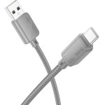 Hoco Cable Usb A Do Type C 3A X113 1 m gray