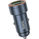 Hoco Car Charger Usb A + Type C Pd QC3.0 3A 30W Z57A Metal gray