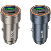 Hoco Car Charger Usb A + Type C Pd QC3.0 3A 30W Z57A Metal gray