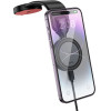 Hoco Car Holder With Wireless Charging For Center Console Compatible With Magsafe 15W HW29 Black Metal gray