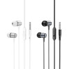 Hoco Wire Earphones Jack 3,5 Mm With Microphone M108 Metal gray