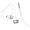 Hoco Wire Earphones Jack 3,5 Mm With Microphone M108 silver