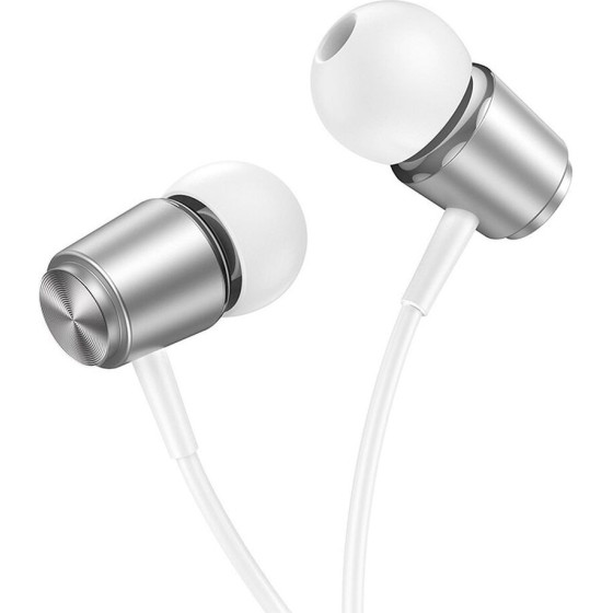 Hoco Wire Earphones Jack 3,5 Mm With Microphone M108 silver