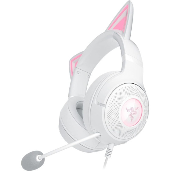 Razer Kraken Kitty V2 - White - Rgb - Usb 7.1 Gaming Headset - Kitty Ears - Pc / PS5 / Switch - (RZ04-04730600-R3M1)
