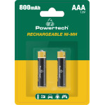Powertech ����������������� ��������� NI-Mh AAA, 800mah, 1.2V, 2��� - (PT-1403)