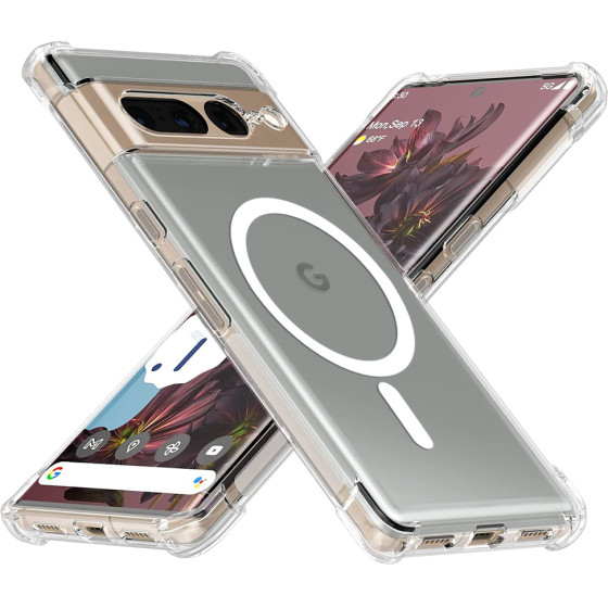 Techsuit - Shockproof Clear Silicone Magsafe - Google Pixel 7 Pro - Clear