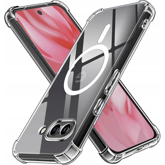 Techsuit - Shockproof Clear Silicone Magsafe - Google Pixel 9a - Clear