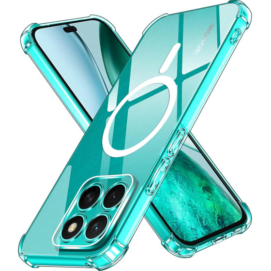 Techsuit - Shockproof Clear Silicone Magsafe - Honor X8c - Clear
