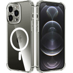 Techsuit - Shockproof Clear Silicone Magsafe - Iphone 12 Pro - Clear