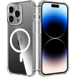Techsuit - Shockproof Clear Silicone Magsafe - Iphone 14 Pro - Clear