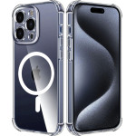 Techsuit - Shockproof Clear Silicone Magsafe - Iphone 15 Pro - Clear