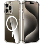 Techsuit - Shockproof Clear Silicone Magsafe - Iphone 15 Pro Max - Clear