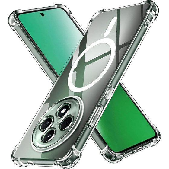 Techsuit - Shockproof Clear Silicone Magsafe - Oppo Reno12 F 4G / Reno12 F 5G / Reno12 Fs 4G / Reno12 Fs 5G - Clear