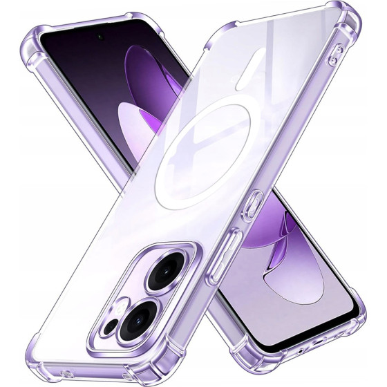 Techsuit - Shockproof Clear Silicone Magsafe - Oppo Reno13 F 4G / Reno13 F 5G / Reno13 Fs 5G - Clear