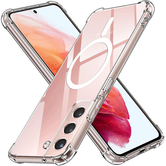Techsuit - Shockproof Clear Silicone Magsafe - Samsung Galaxy S21 Plus 5G - Clear