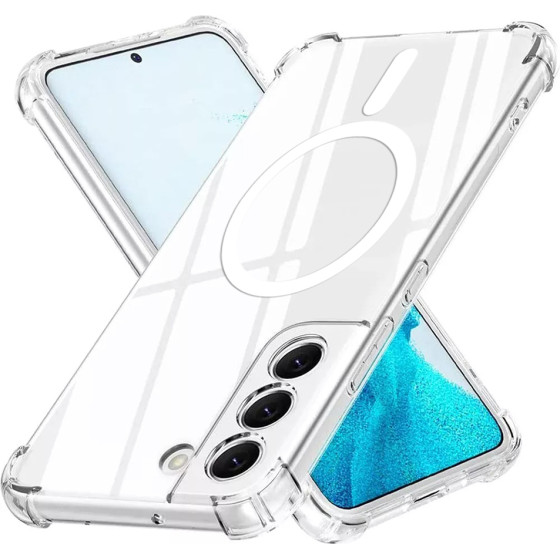 Techsuit - Shockproof Clear Silicone Magsafe - Samsung Galaxy S22 5G - Clear