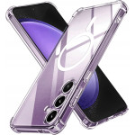 Techsuit - Shockproof Clear Silicone Magsafe - Samsung Galaxy S23 Fe - Clear