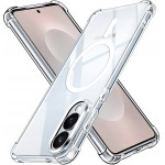 Techsuit - Shockproof Clear Silicone Magsafe - Samsung Galaxy S25 Edge - Clear