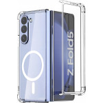 Techsuit - Shockproof Clear Silicone Magsafe - Samsung Galaxy Z Fold5 - Clear
