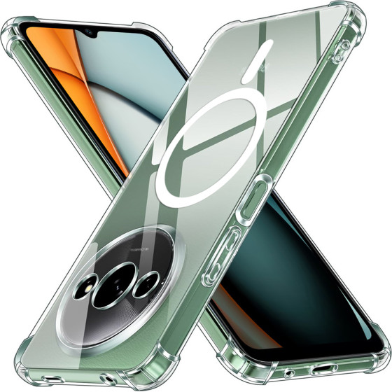Techsuit - Shockproof Clear Silicone Magsafe - Xiaomi Redmi A3 / Redmi A3x - Clear