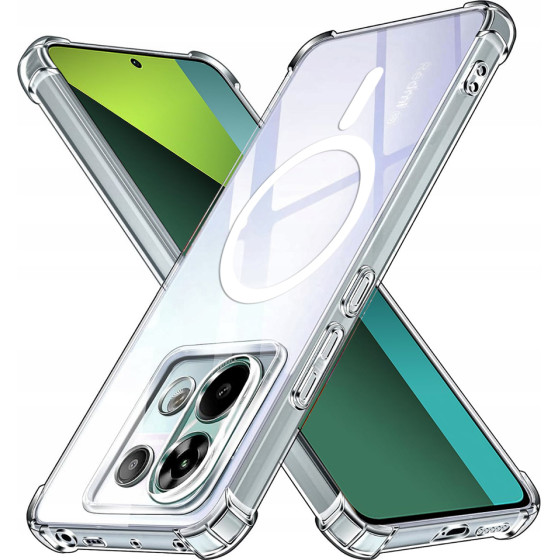 Techsuit - Shockproof Clear Silicone Magsafe - Xiaomi Redmi Note 13 Pro 5G / Poco X6 - Clear