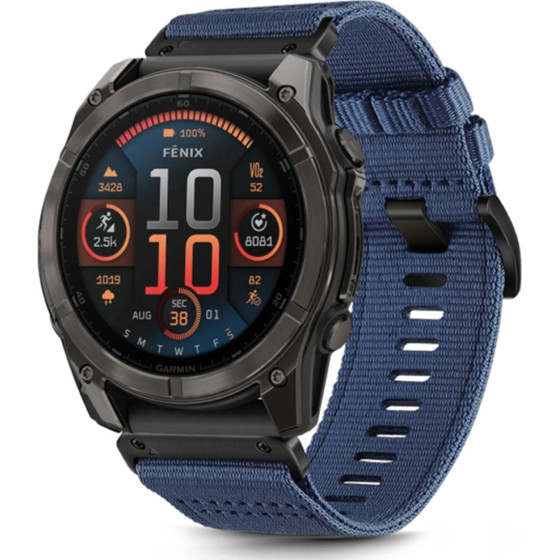 Techsuit - Watchband Quickfit 22mm (W070) - Garmin Fenix 5/5 Plus 6/6 Pro/7/Forerunner 935/945/Approach S60 - Nightshade Blue