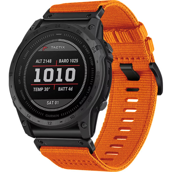 Techsuit - Watchband Quickfit 26mm (W070) - Garmin Fenix 3/3 HR/5X/5X Plus/6X/6X Pro/7X/7X Pro Solar - Orange Blossom