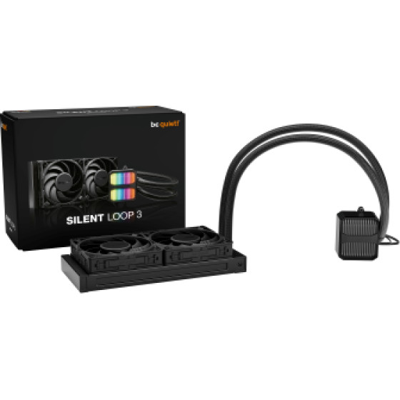 Bequiet Cpu Hydro Cooler Silent Loop 3 240MM Intel Socket Lga 1851/1700/1200/2066/1150/1151/1155, Amd AM5/AM4, 2x140MM Fan Silent Wings 4 PWM, BLACK, 3YW. - (BW024)